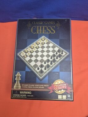 Classic Chess Board Game - Black & Cream